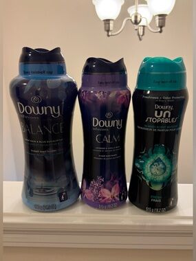 Downy Beads Bundle -Balance 24 Oz, Calm 18.2 Oz & Fresh 18.2 Oz - All 3 NWT